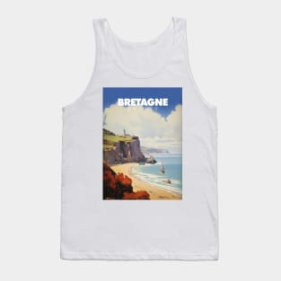 Bretagne - Affiche Vintage - Breton - Bzh - Breizh Tank Top